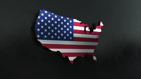 USA map Stock Footage 277643575