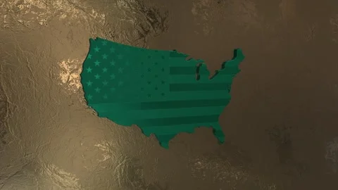 USA Map Stock Footage 277901185
