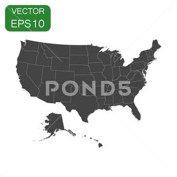 USA map icon. Business cartography concept United States of America pictogram Stock Illustration