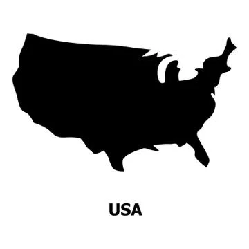 Usa map icon, simple style Ilustração Stock