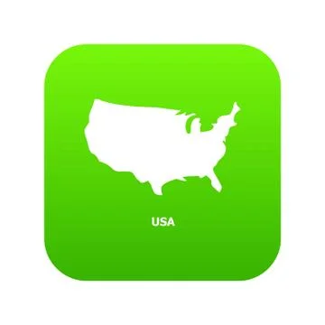 Usa map icon, simple style Ilustração Stock