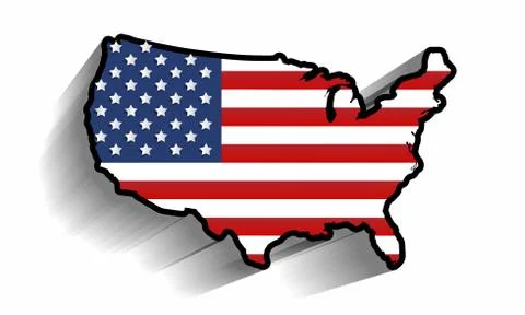 USA Map Stock Illustration