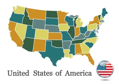 Usa map Stock Illustration