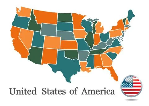 USA map Stock Illustration