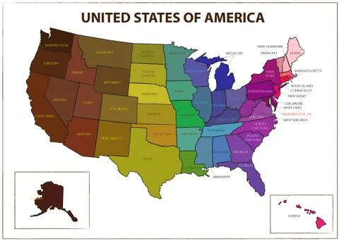 USA map Stock Illustration