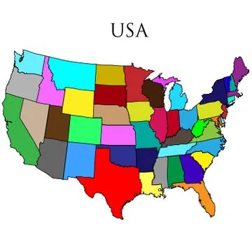 USA map Stock Illustration