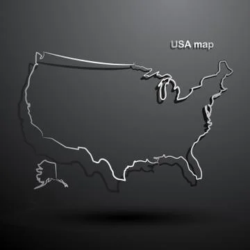 USA map Stock Illustration
