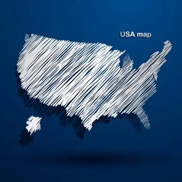 USA  map Stock Illustration