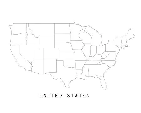 USA Map Illustrazione stock