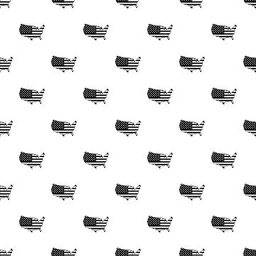 USA map pattern, simple style Ilustração Stock