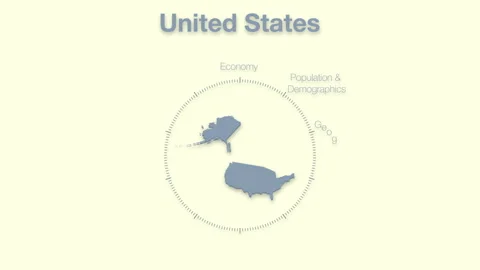 USA MAP revealingmotion graphics data elements Stock Footage 339866688