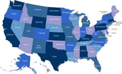 USA map vector Stock Illustration
