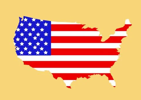 USA map vector illustration Stock Illustration