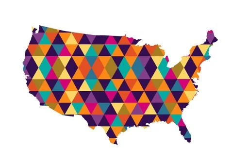 USA map vector illustration Illustrazione stock