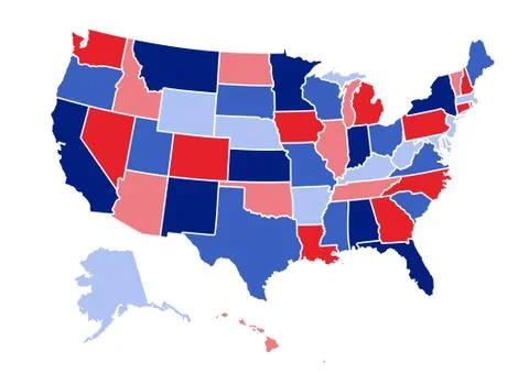 USA map vector illustration Stock Illustration