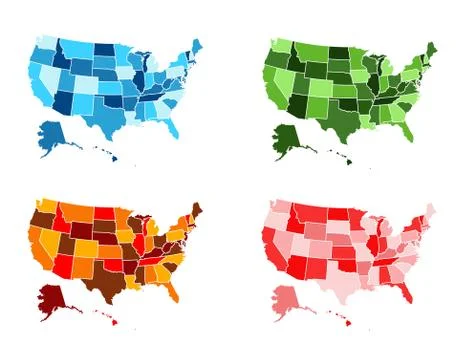 USA map vector illustration Stock Illustration