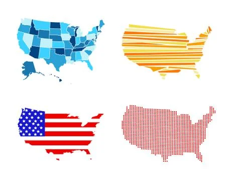 USA map vector illustration Stock Illustration