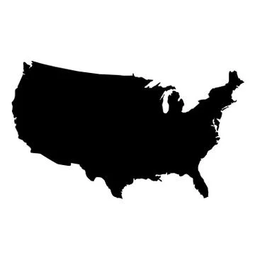 Usa map on white background. United States of America map. usa vector map. Stock Illustration