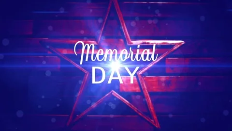 USA Memorial Day Text Background Stock Footage 76317033