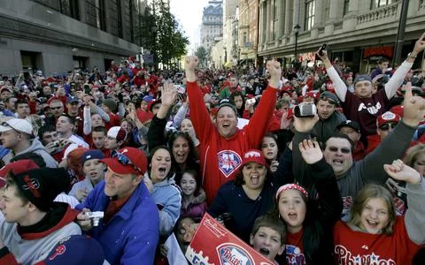 Usa Mlb World Series Parade - Oct 2008 Stock-Fotos