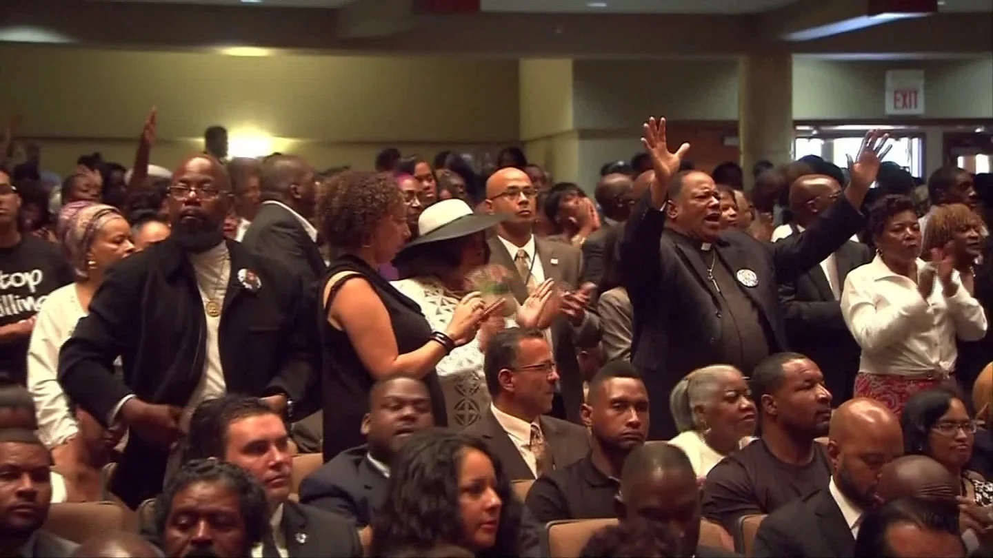 Usa: Mourners, Civil Rights Leaders Attend Funeral Of Slain Missouri Teen Stock Footage