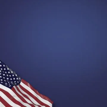 USA - national flag and gradient background - square format - 3D illustration Stock Illustration