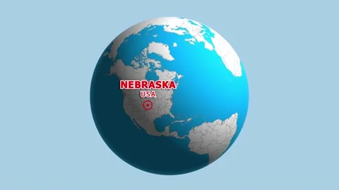 USA NEBRASKA ZOOM IN FROM SPACE Stock Footage 177566744