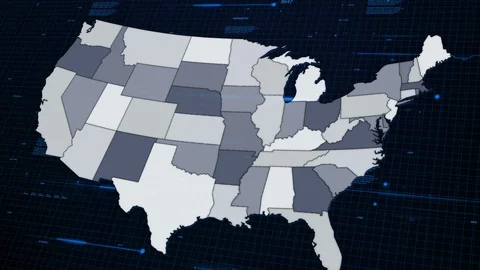 USA network map Stock Footage 87977783