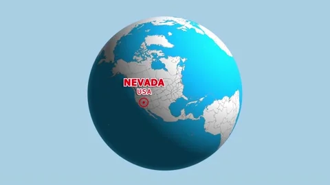 USA NEVADA ZOOM IN FROM SPACE Stock Footage 177566798