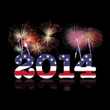 Usa new year 2014. Stock Illustration
