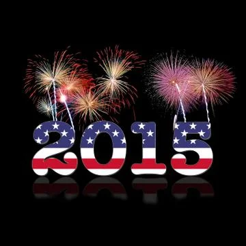 Usa new year 2015. Stock Illustration