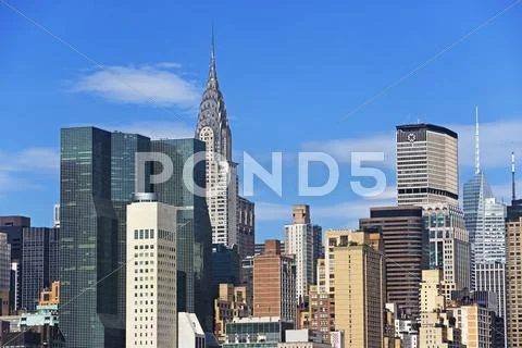 USA, New York City, Downtown skyline Stock Photos