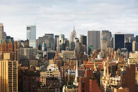 USA, New York City, Manhattan skyline Stock Photos