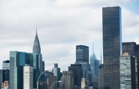 USA, New York City, Manhattan skyline Stock Photos