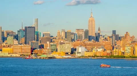 USA, New York, Manhattan, Empire State Buiding TIMELAPSE Day to Night Stock Footage 58109953
