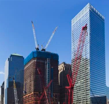 USA, New York, New York City, Construction site of World Trade Center Stock Photos