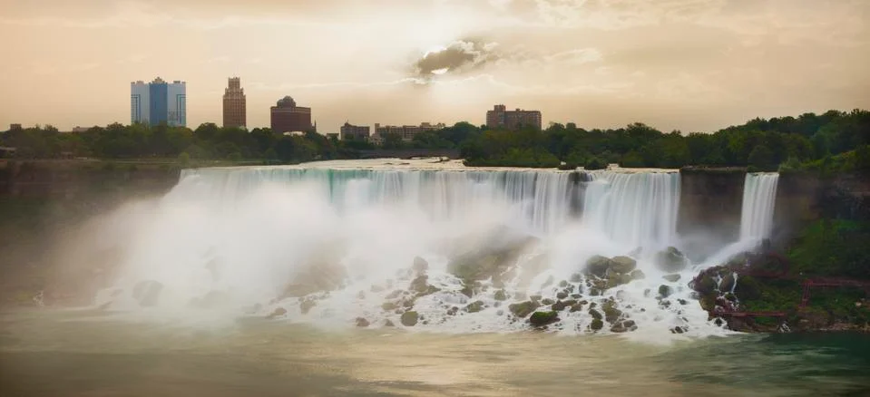 USA, New York, Niagara Falls, American Falls Stock Photos