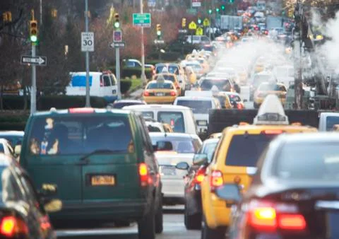 USA, New York state, New York city, traffic jam Stock Photos