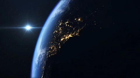 USA from the nightside. Stock Footage 96674573