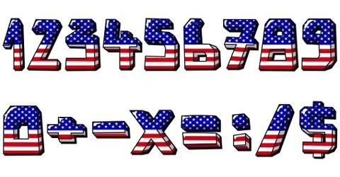 Usa numbers Stock Illustration