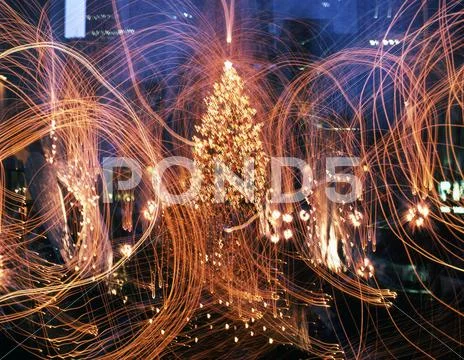 Usa, nyc, rockefeller center at christmas, concept Stock Photos