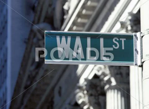 Usa, nyc, wall street, sign Stock Photos