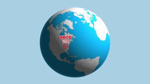 USA OHIO ZOOM IN FROM SPACE Stock Footage 177567056
