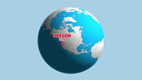 USA OREGON ZOOM IN FROM SPACE Stock Footage 177567143
