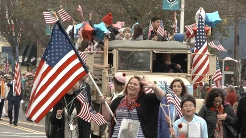 USA Parade In The Streets Stock Footage 69744231