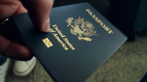 USA passport - HD Stock Footage 35361240