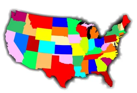 USA Patchwork Map Stock-Illustration