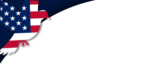 USA Patriotic Eagle Flag Template for Emancipation Day Celebration Background Stock Footage 343638652