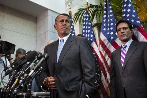 Usa Politics Boehner Cantor - Nov 2011 Stock Photos