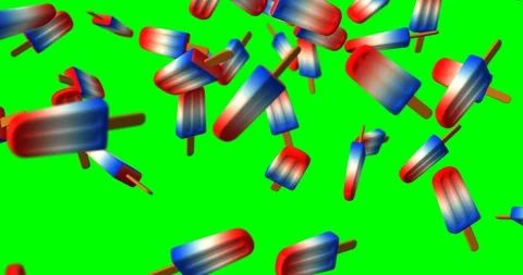 USA popsicle falling slow motion Stock Footage 109540113